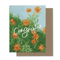 Marigold Cosmos Congrats Greeting Card